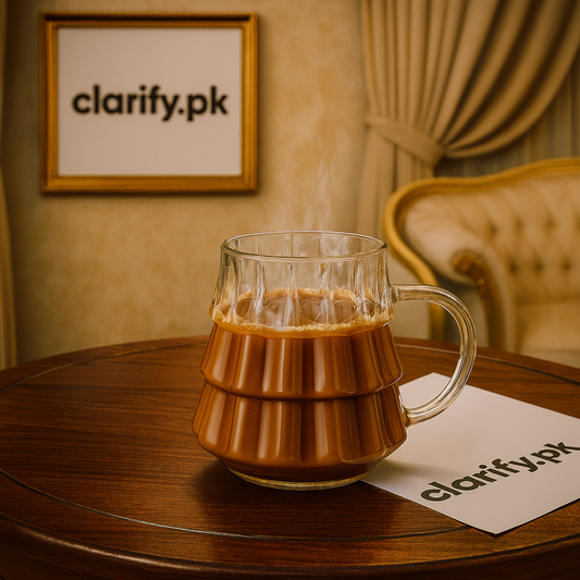 Premium Glass Mug 400ml – Stylish Designed Cup