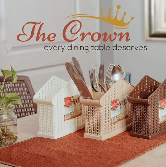 Crown Cutlery Spoon Holder – Elegant Kitchen Organizer
