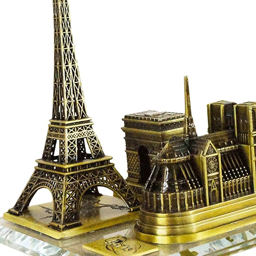 Metal Eiffel Tower Statue – Paris Themed Bronze Showpiece