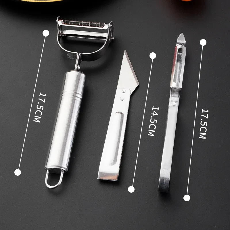 Clarify.pk 3 in 1 kitchen peeler and grater set with stainless steel blades and handles