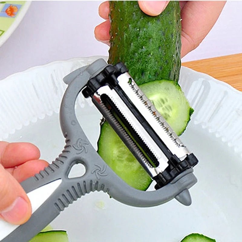 3 - in - 1 Vegetable & Fruit Peeler – Multi - Functional Rotary Grater Cutter - Clarify.pk