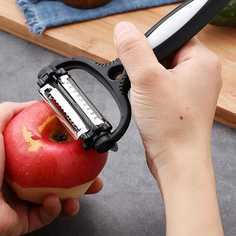3 - in - 1 Vegetable & Fruit Peeler – Multi - Functional Rotary Grater Cutter - Clarify.pk