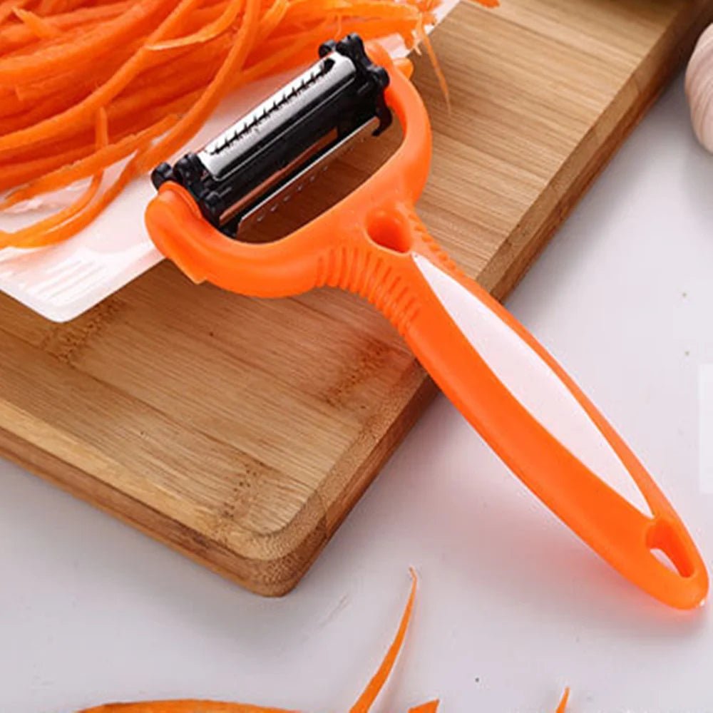 3 - in - 1 Vegetable & Fruit Peeler – Multi - Functional Rotary Grater Cutter - Clarify.pk