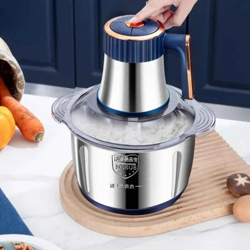 3 liter electric meat grinder with stainless steel bowl for efficient food preparation