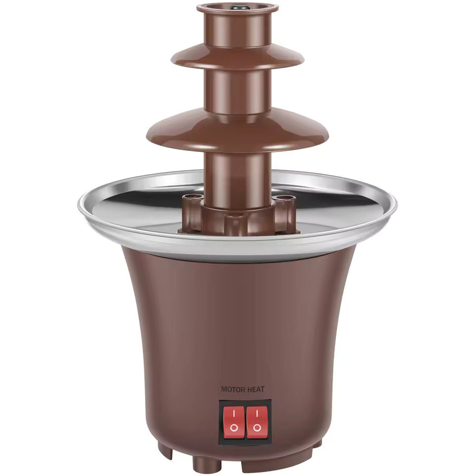 Clarify.pk 3 tier chocolate fountain for parties with stainless steel basin and heating control switches
