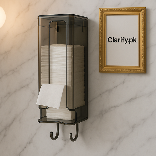 Acrylic Wall Mounted Tissue Holder – Modern Bathroom & Kitchen Dispenser