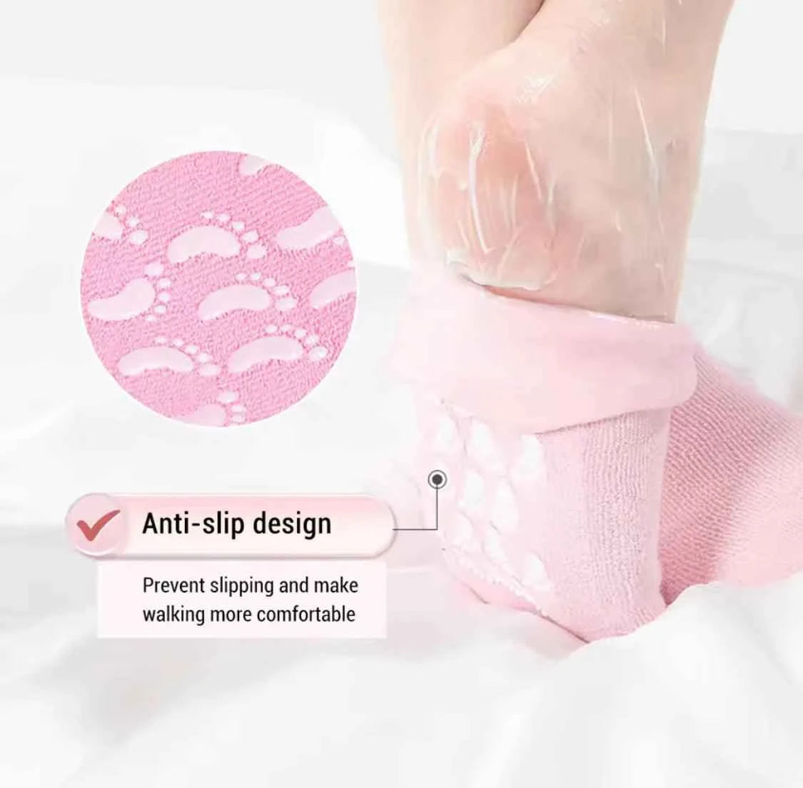 Reusable Moisturizing Gel Heel Socks.