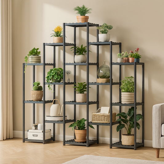 Creative Flower Shelf – Multi-Layer Plastic Plant Stand for Indoor & Outdoor