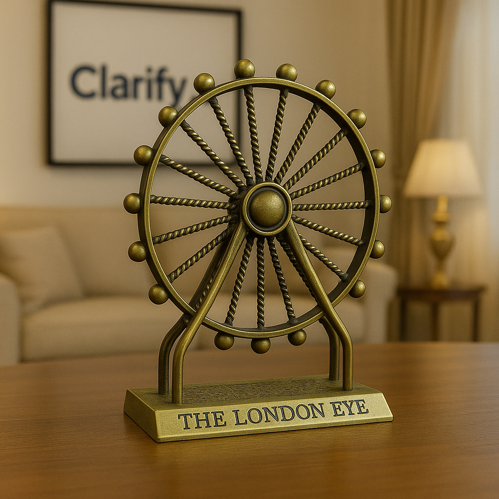 Metal London Eye Showpiece – Premium Home & Office Decorative Ornament