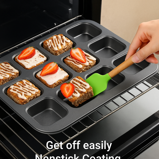 Square Cavity Baking Tray – Non-Stick Mini Muffin & Brownie Pan