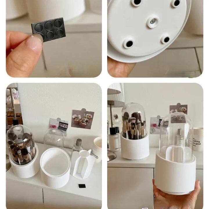 360° Rotatable Makeup Brush Holder for Easy Access and Storage - Clarify.pk