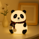 Cute Silicone Panda Lamp With Muffler - Night Light Lamp