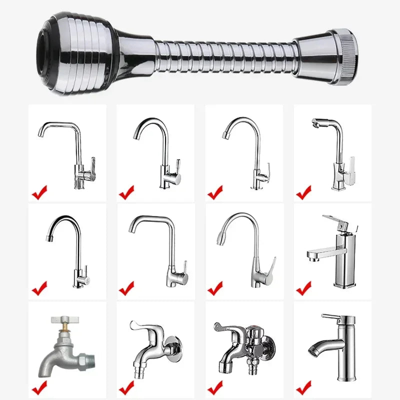 Clarify.pk 360 rotating faucet extender compatible with multiple kitchen faucet styles in chrome finish