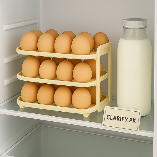 3-Tier Egg Storage Rack – Holds 24 Eggs