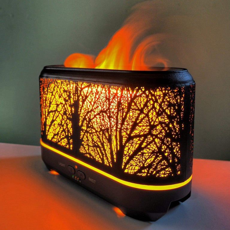 Flame Aroma Diffuser with Colorful LED Lights