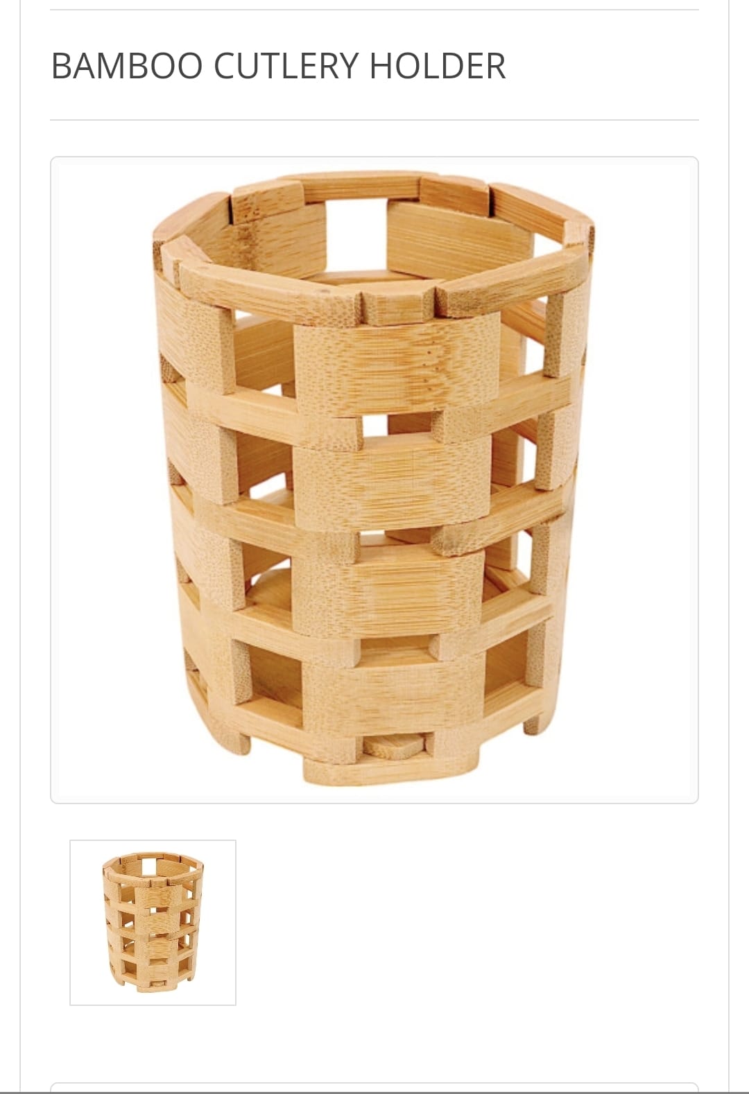 Premium Bamboo Cutlery Holder