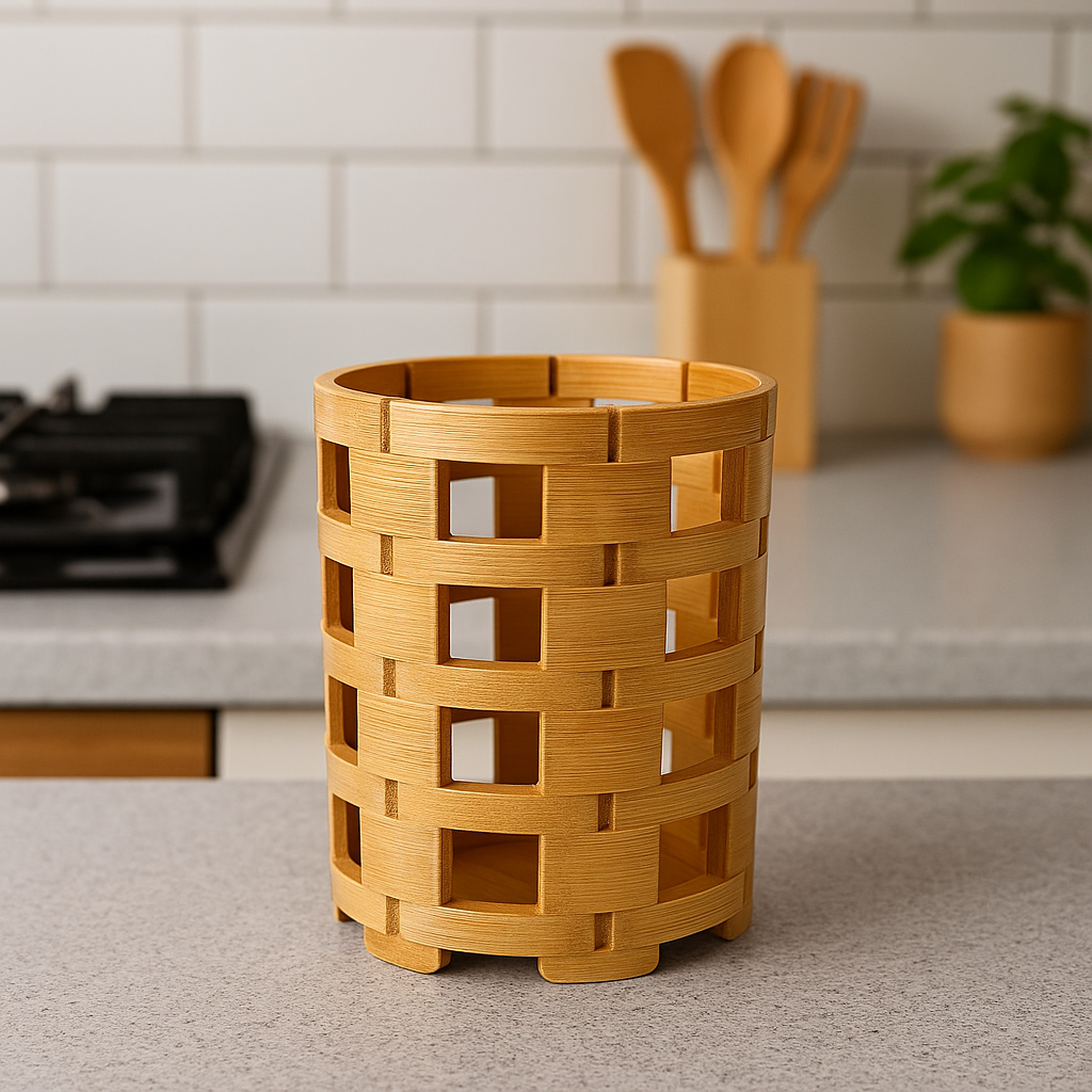 Premium Bamboo Cutlery Holder