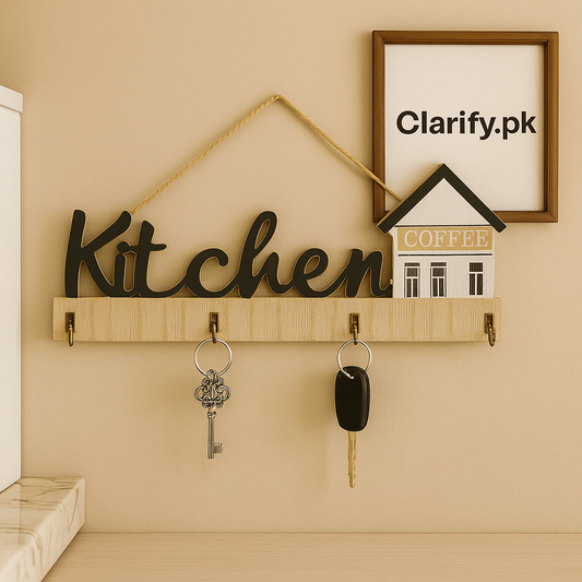 Kitchen Key Holder – Wooden Wall Organizer