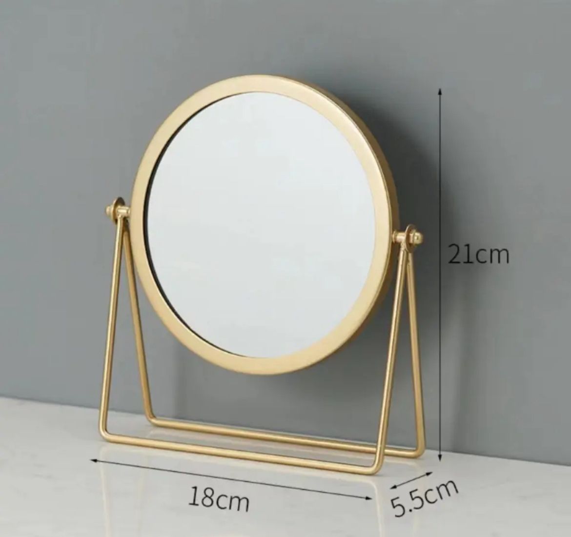 Luxury Golden Metal Mirror – Elegant Home Décor