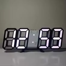 Clarify.pk 3D LED digital wall clock with bright white illuminated numbers and modern design