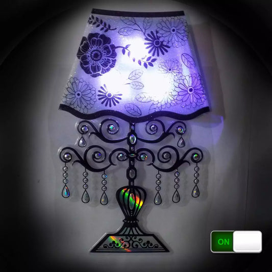 Clarify.pk 3D LED wall light for bedroom with floral patterns and decorative hanging elements