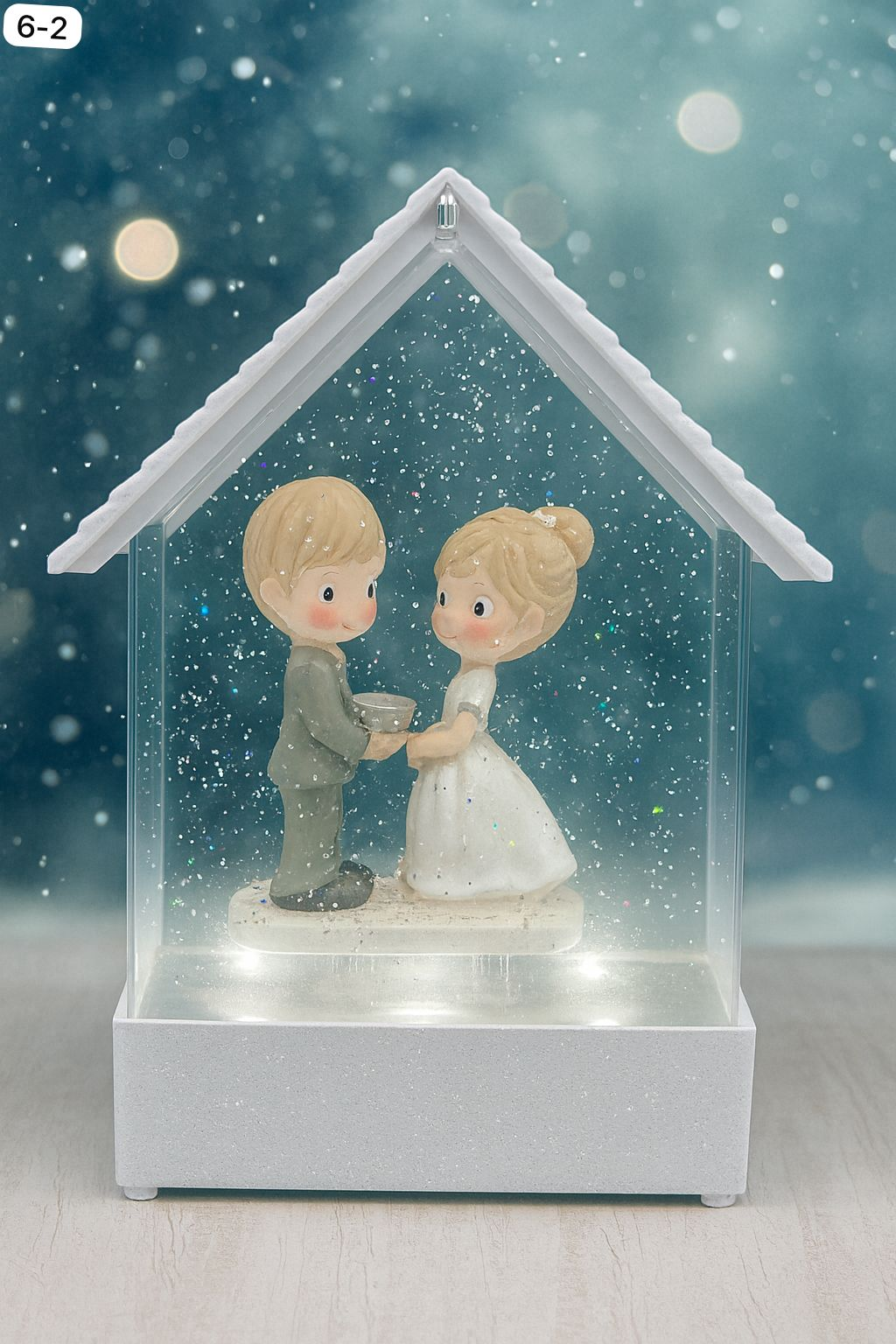 LED Couple Snow Globe – Romantic Rechargeable Gift Light