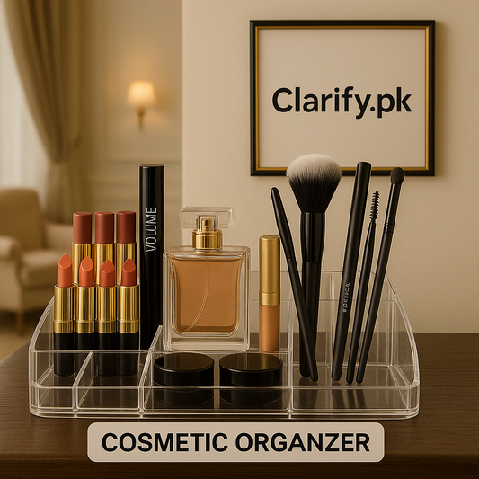 Acrylic Makeup Organizer – Multi-Compartment Cosmetic Holder