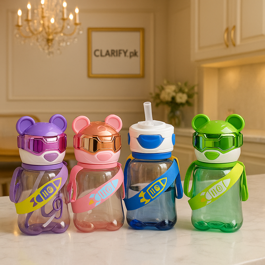 Zannuo Bear Bottle 700ml – Cute & Leakproof (Random)