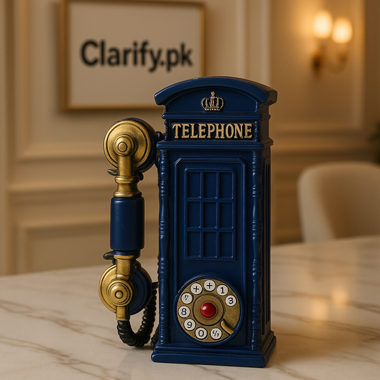 Vintage Rotary Telephone Showpiece – Antique Brass Decor