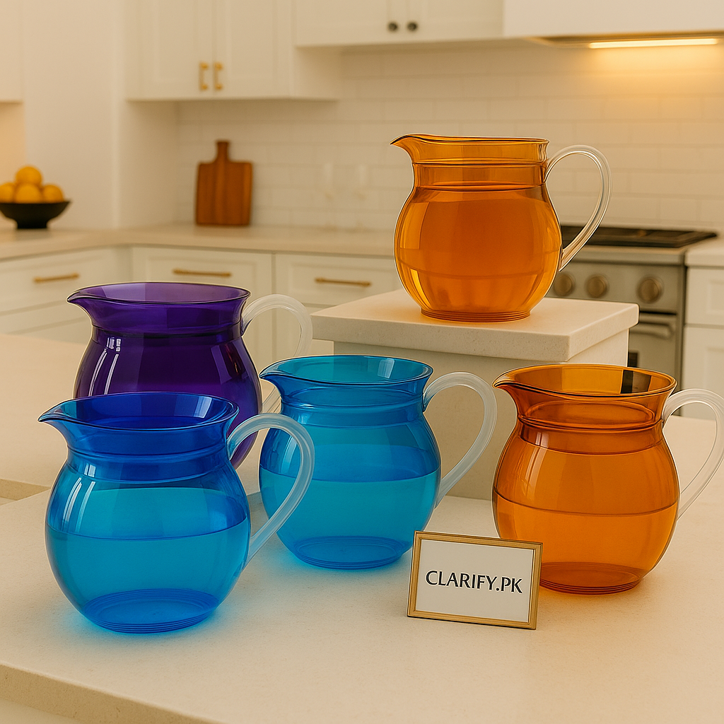 Acrylic Drink Pitcher with Lid – Stylish Durable Water Jug