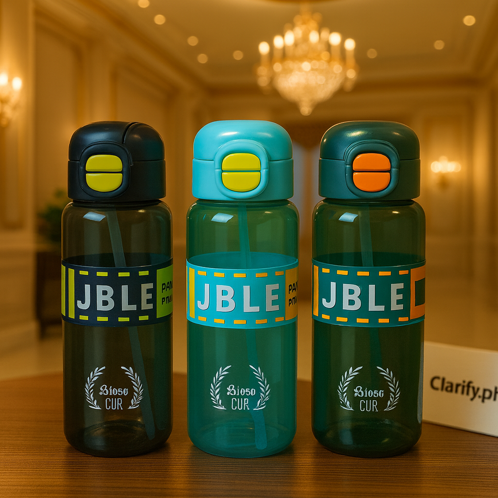 800ml Sports Water Bottle – Flip-Lock Lid & Straw (Random Color)