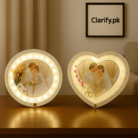 LED 3-Color Photo Frame – Modern Decorative Light Frame (Random/each)
