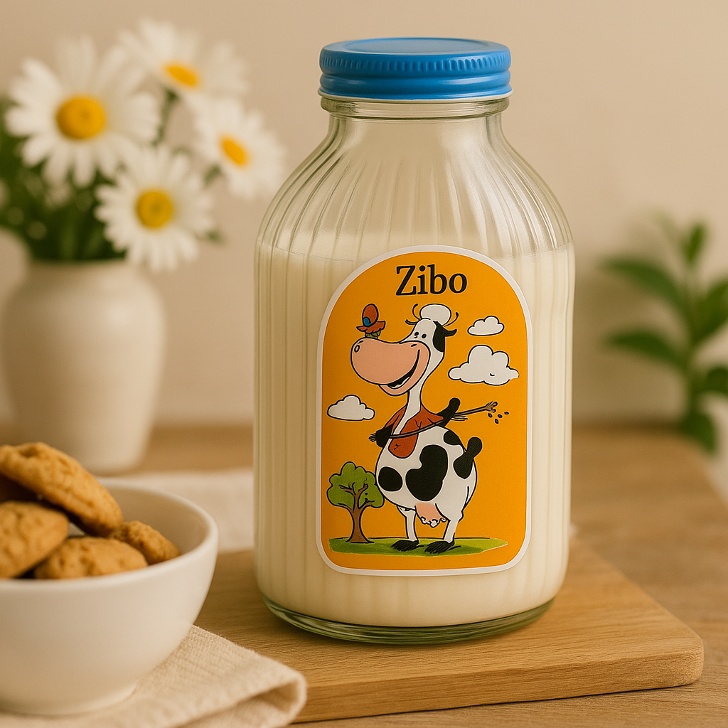 Vintage Glass Milk Bottle – 1L Luxury Kitchen Storage