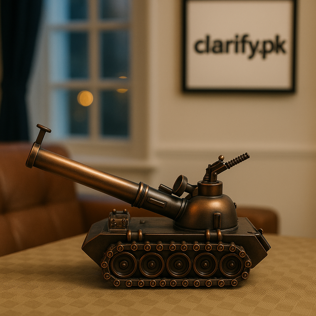 Metal Tank Model Showpiece – Vintage Desk Décor