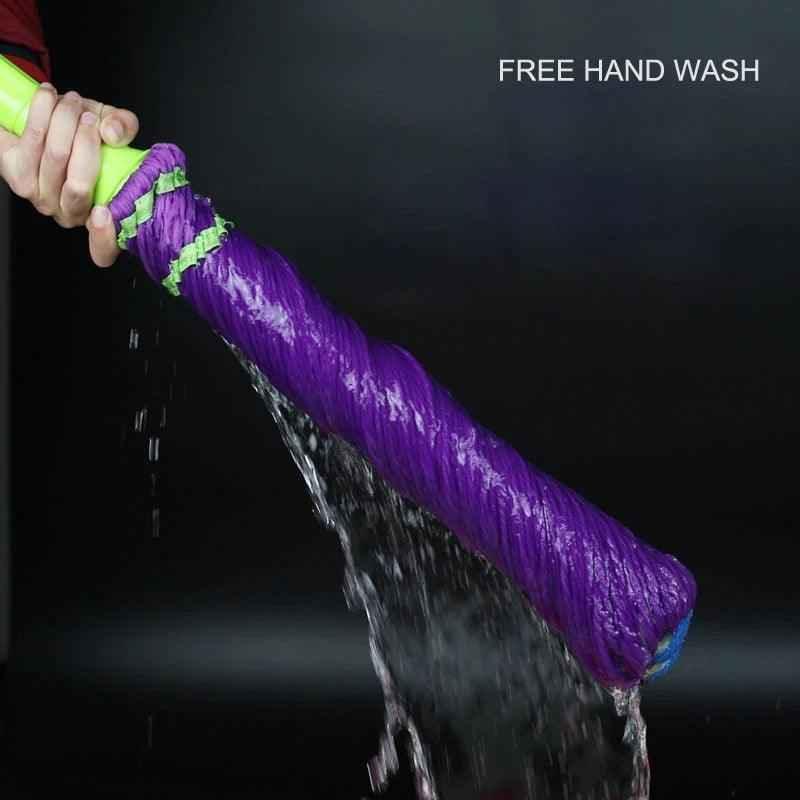 Long self twisted microfiber cleaning mop