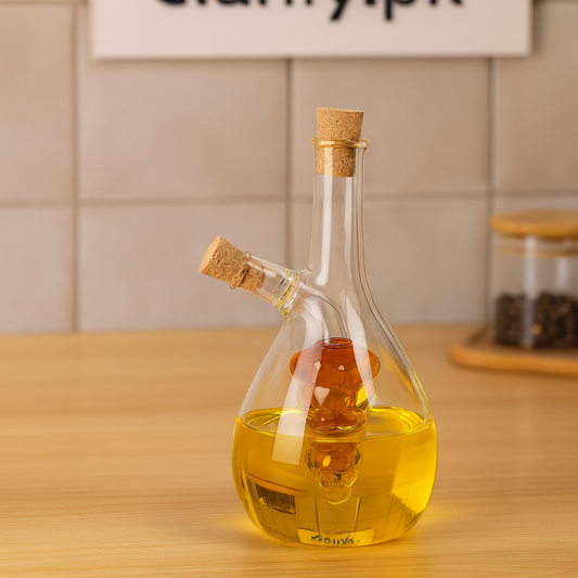 2-in-1 Glass Olive Oil & Vinegar Bottle