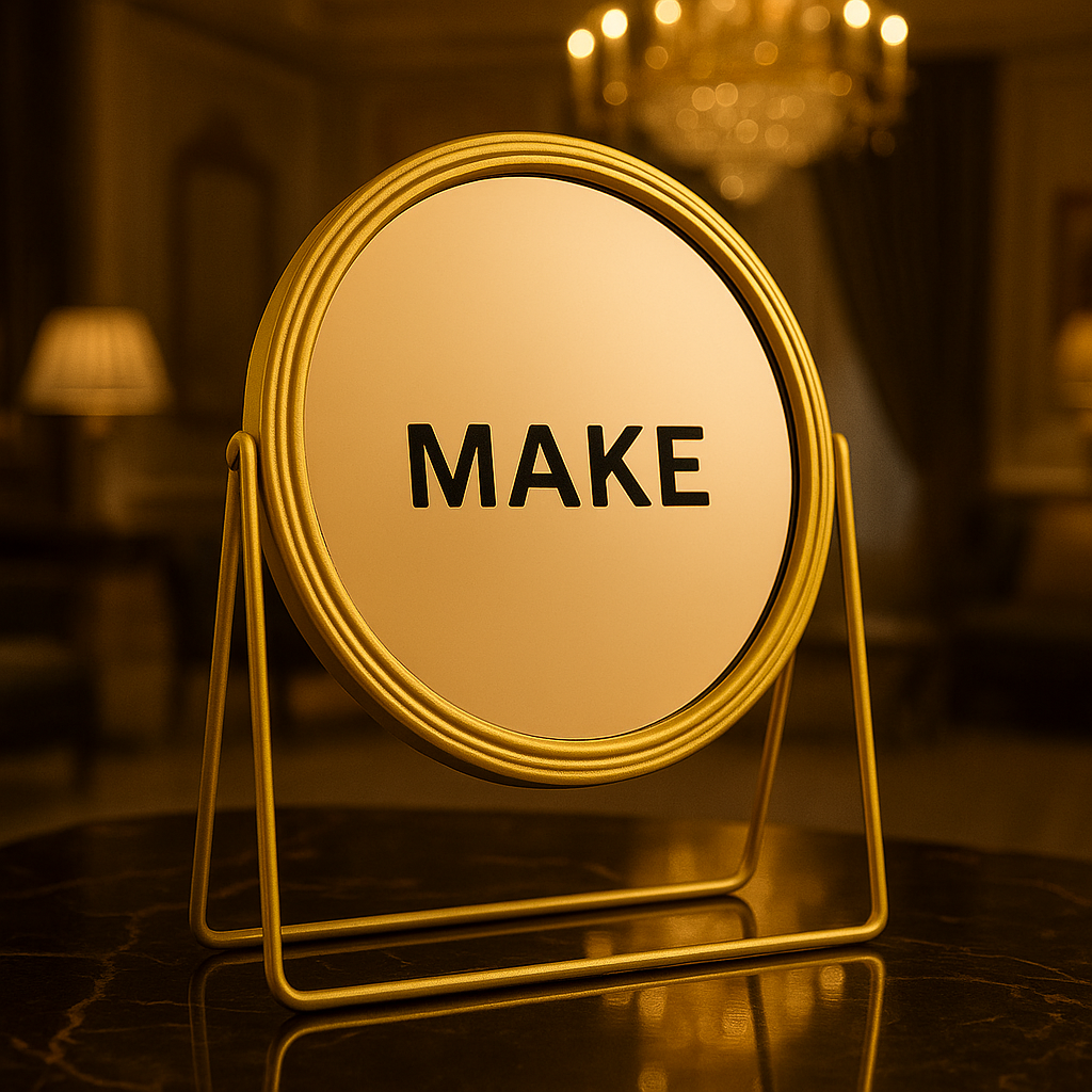 Metal Round Makeup Mirror – Premium Desk Mirror