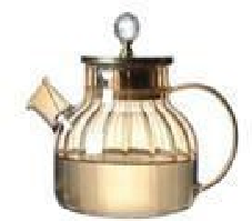 Electroplated Glass Kettle with Golden Handle