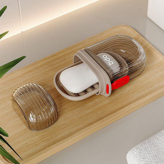Portable Soap Dish with Drainage - Travel-Friendly Design - Clarify.pk