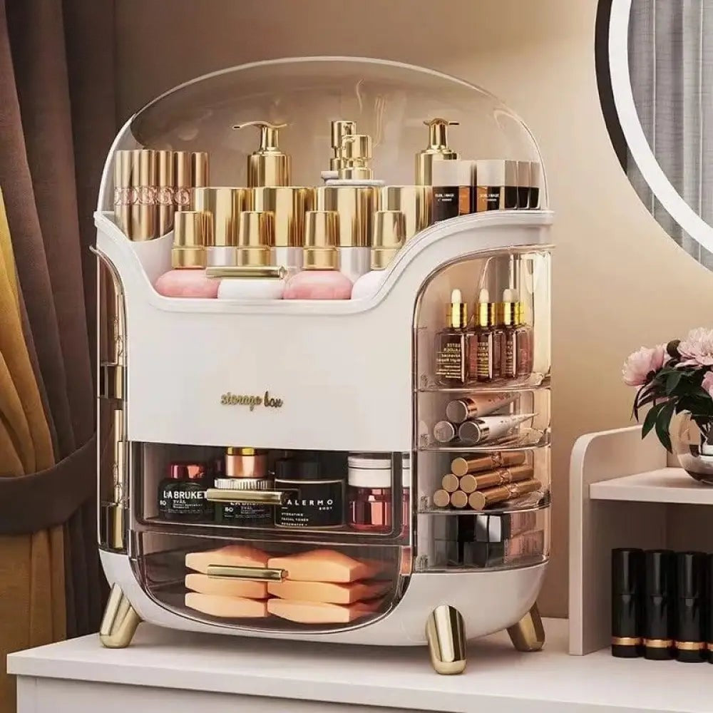 Luxury Cosmetic Organizer for Elegant Desktop Storage Solutions