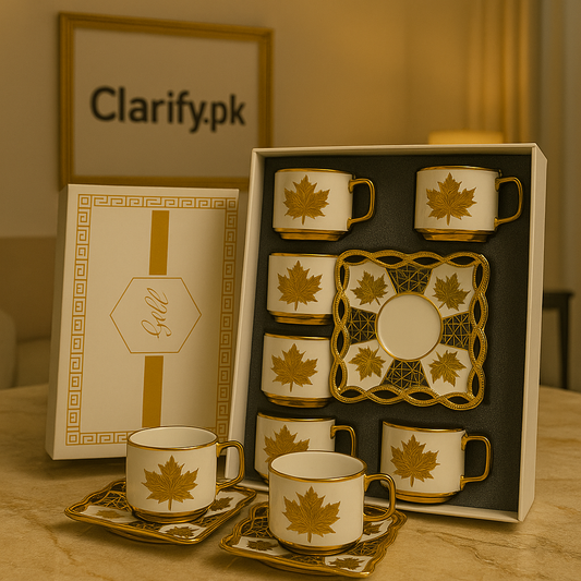 6pcs Cup & Saucer Set – Elegant Tea & Coffee Serving Set