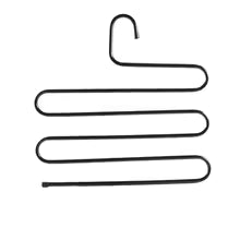 Clarify.pk 5 in 1 pants hanger organizer in black metal for space-saving pant storage