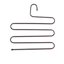 Clarify.pk 5 in 1 pants hanger organizer in black metal for efficient space-saving storage
