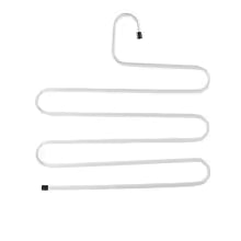 Clarify.pk 5 in 1 pants hanger organizer in white for efficient pant storage and space saving