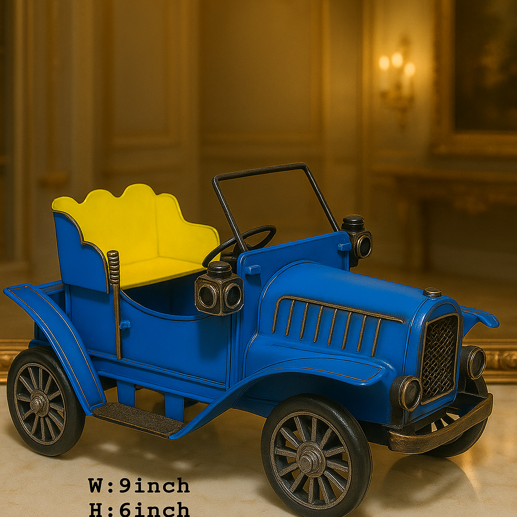 Metal Jeep Showpiece – Vintage Decorative Model