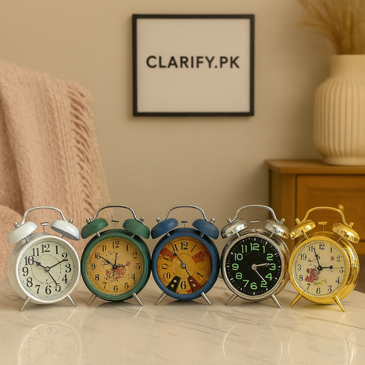 Small Luxury Metal Alarm Clock – Elegant Timepiece