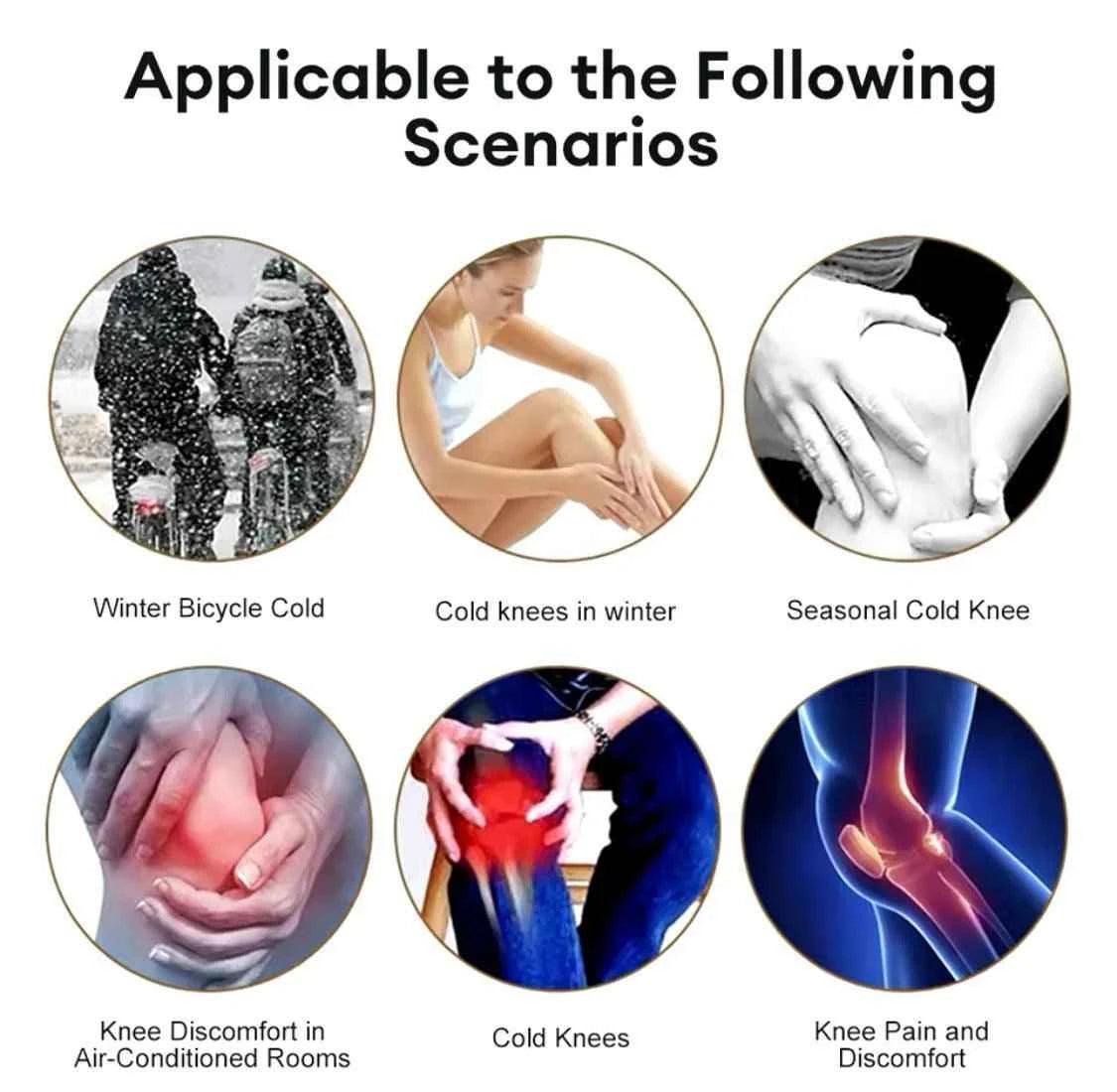 Soft Warm Wool Knee Pads, Cashmere Wool Knee Brace Pads, Elastic Knees Sleeves Support Sleeves. With out belt.