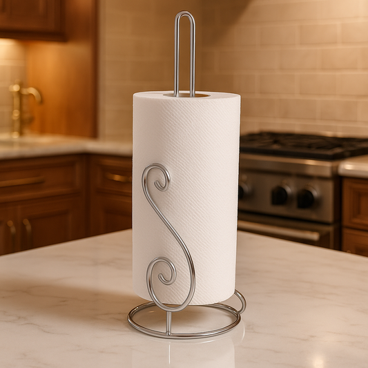 Metal Tissue Paper Holder – Silver Finish