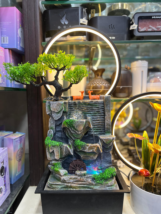 LED Electric Fountain – Fiber Waterfall Home Décor