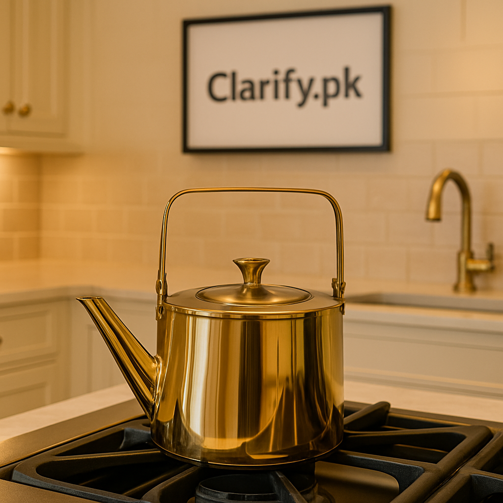 Golden Stainless Steel Tea & Water Kettle – Premium Quality